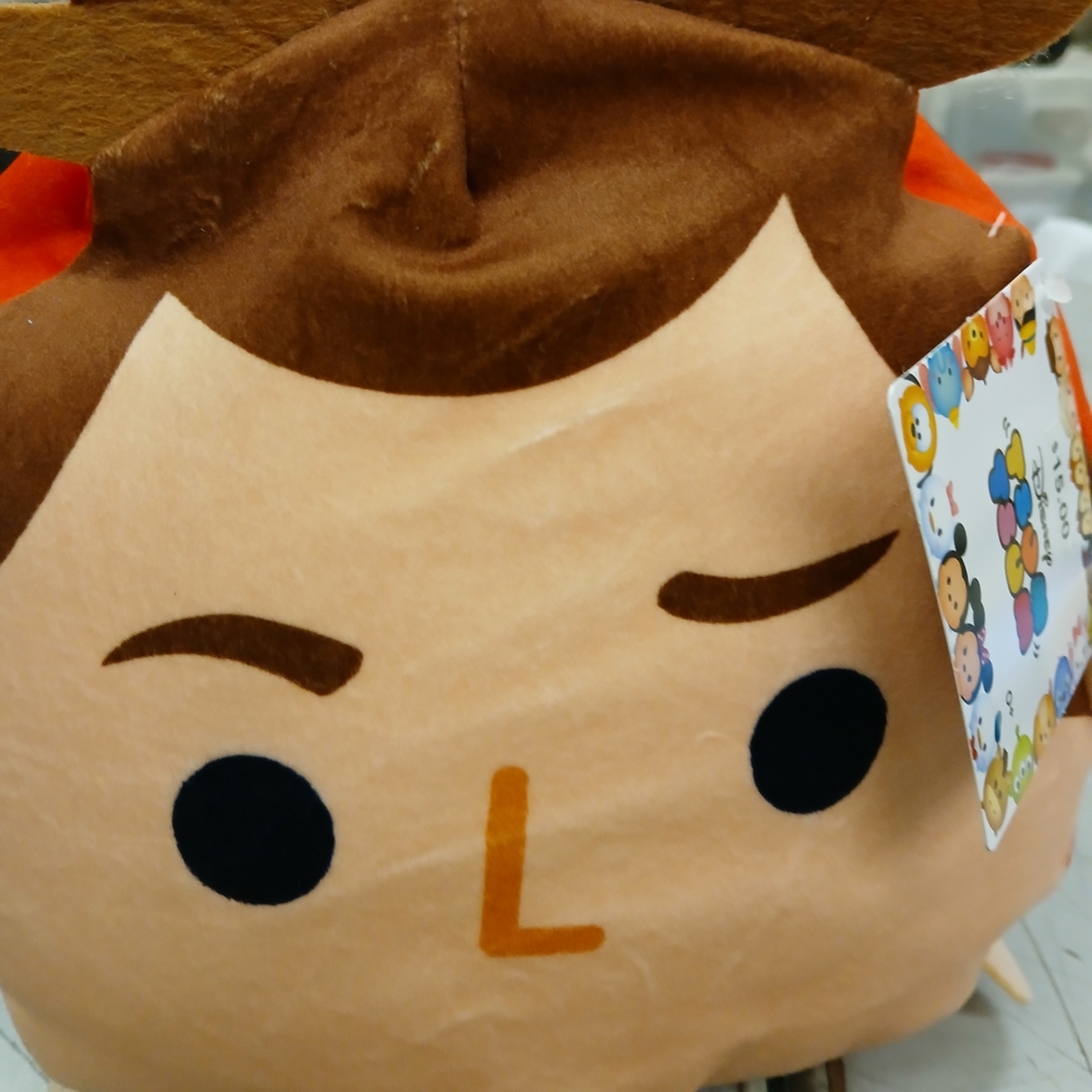 Disney Brown and Peach Plush Character Pillow